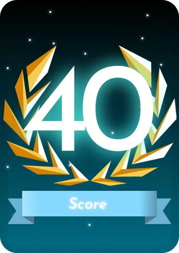 Score card worth 40