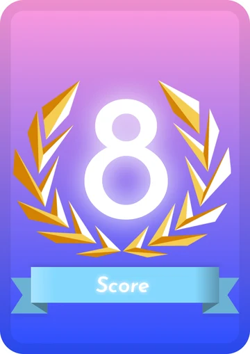 Score card worth 8
